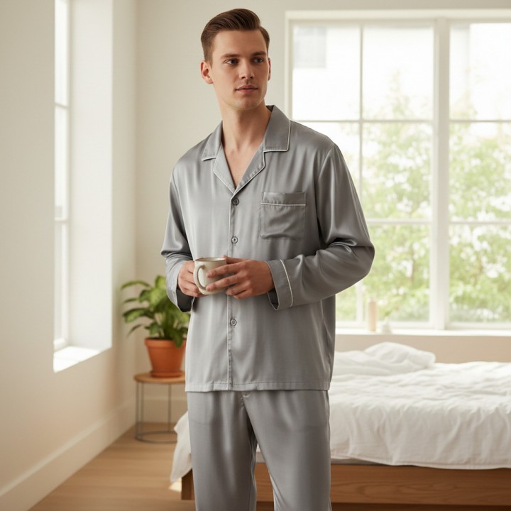 Grey Men silk pijama